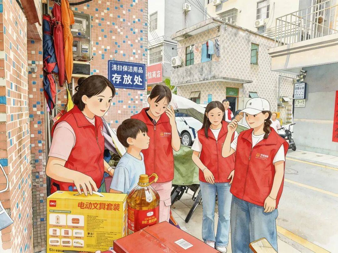 Emdoor Group volunteers delivering care packages to children in Pingshan, Shenzhen - 3