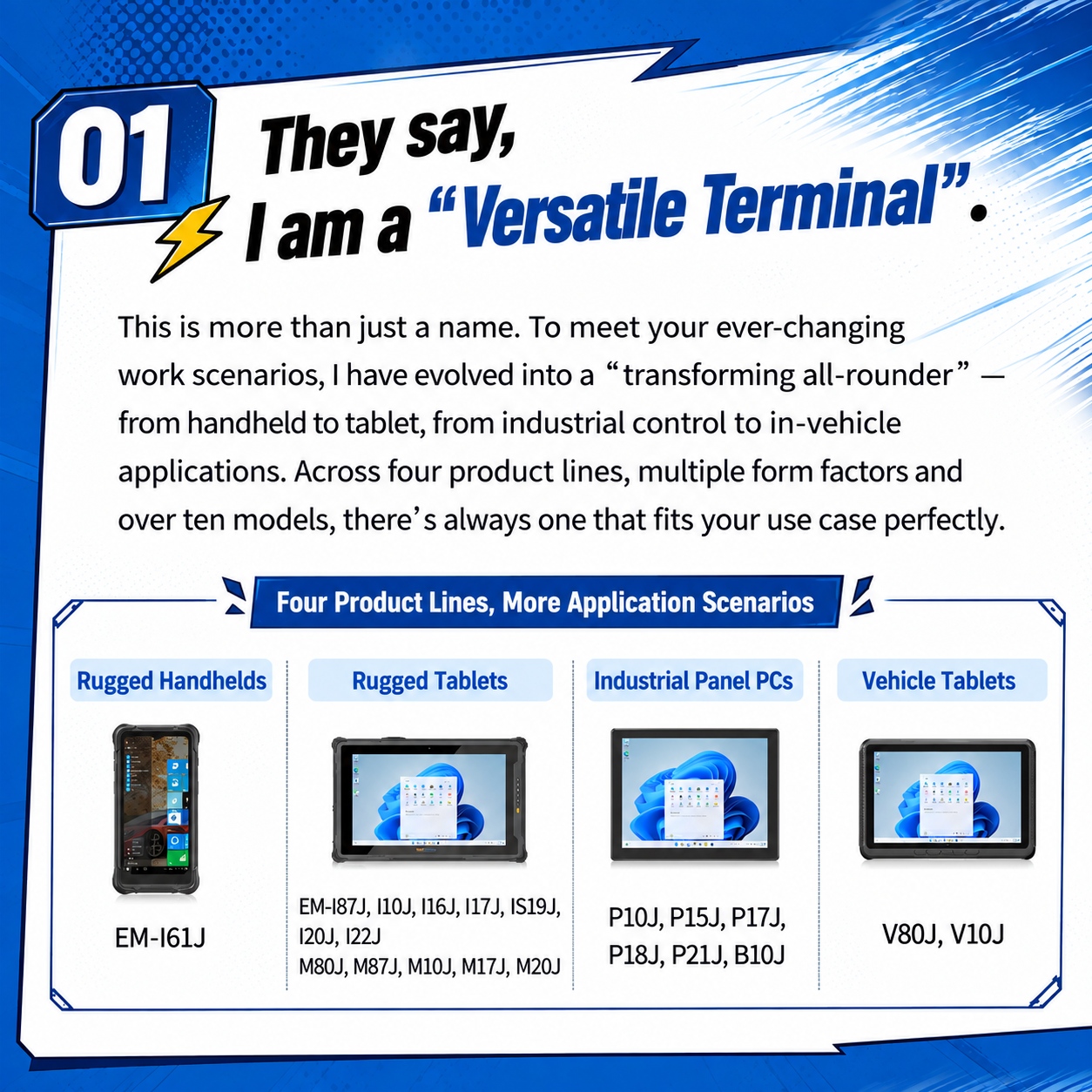 N5100 rugged terminal series with four product lines and multiple form factors