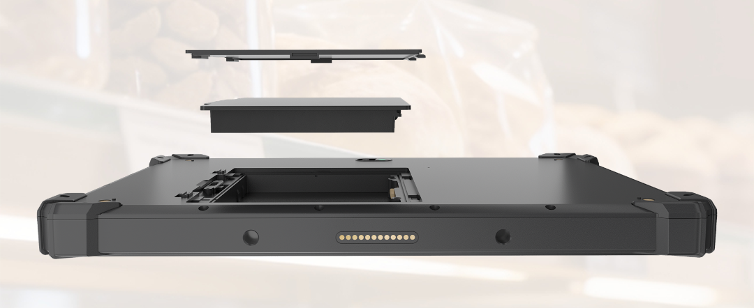 Windows rugged tablet battery and charging options for long work shifts