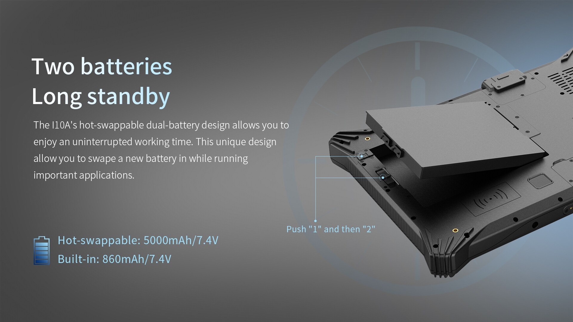 Two batteriesLong standby