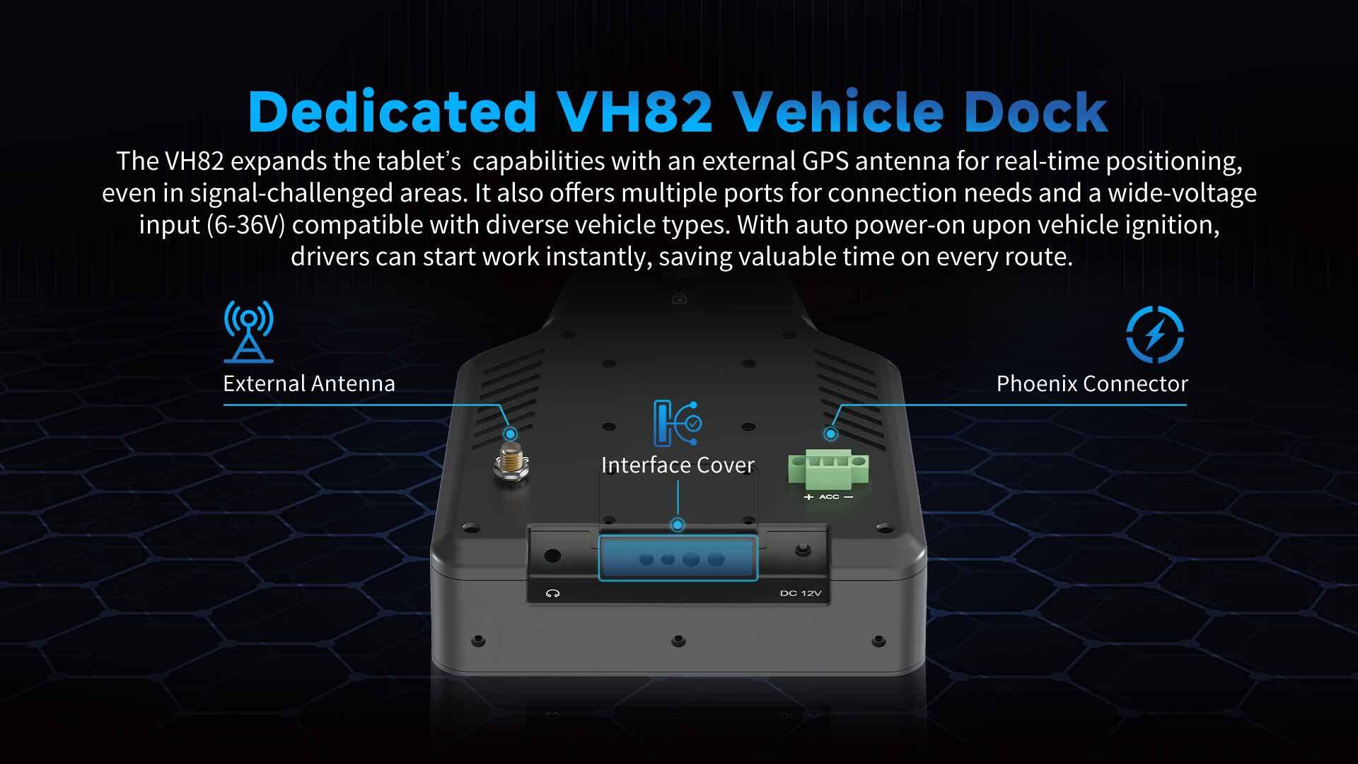 Dedicated VH82 Vehicle Dock with GPS