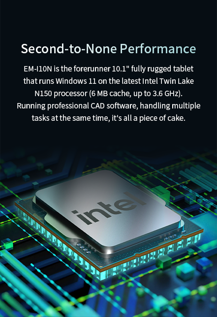EM-ll0N is the forerunner 10.l" fully rugged tablet that runs Windows llon the latest Intel Twin Lake N150 processor. 