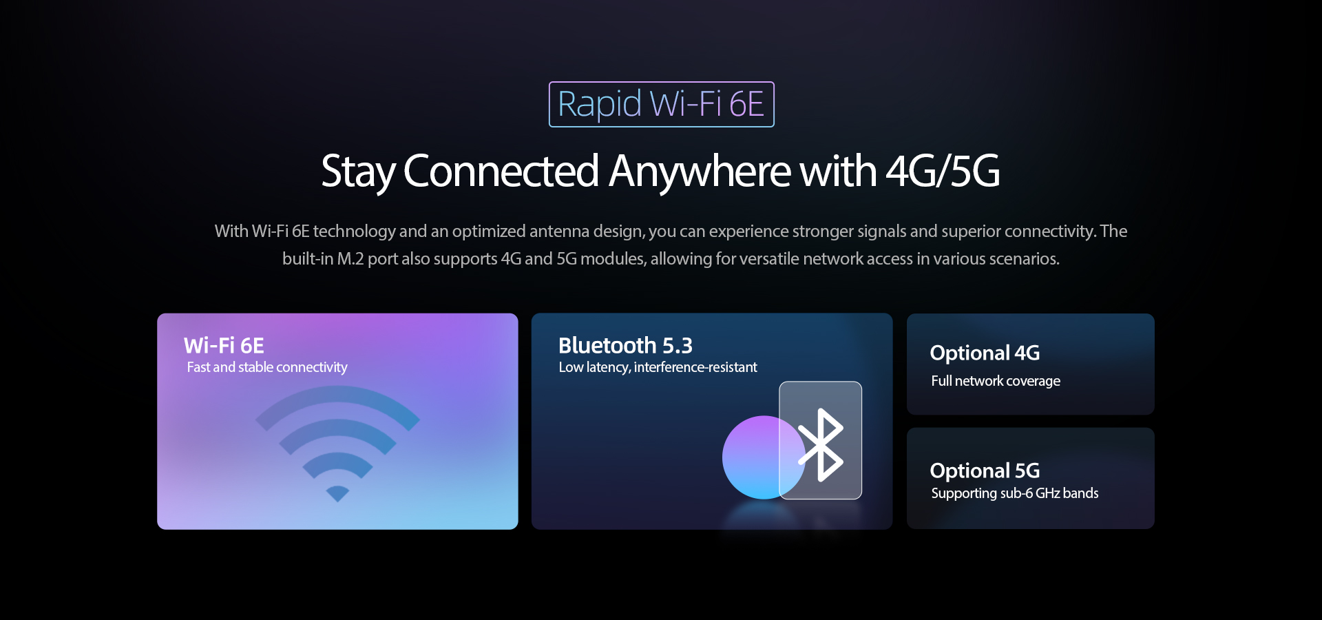 AI PC Wi-Fi 6E 5G Connectivity