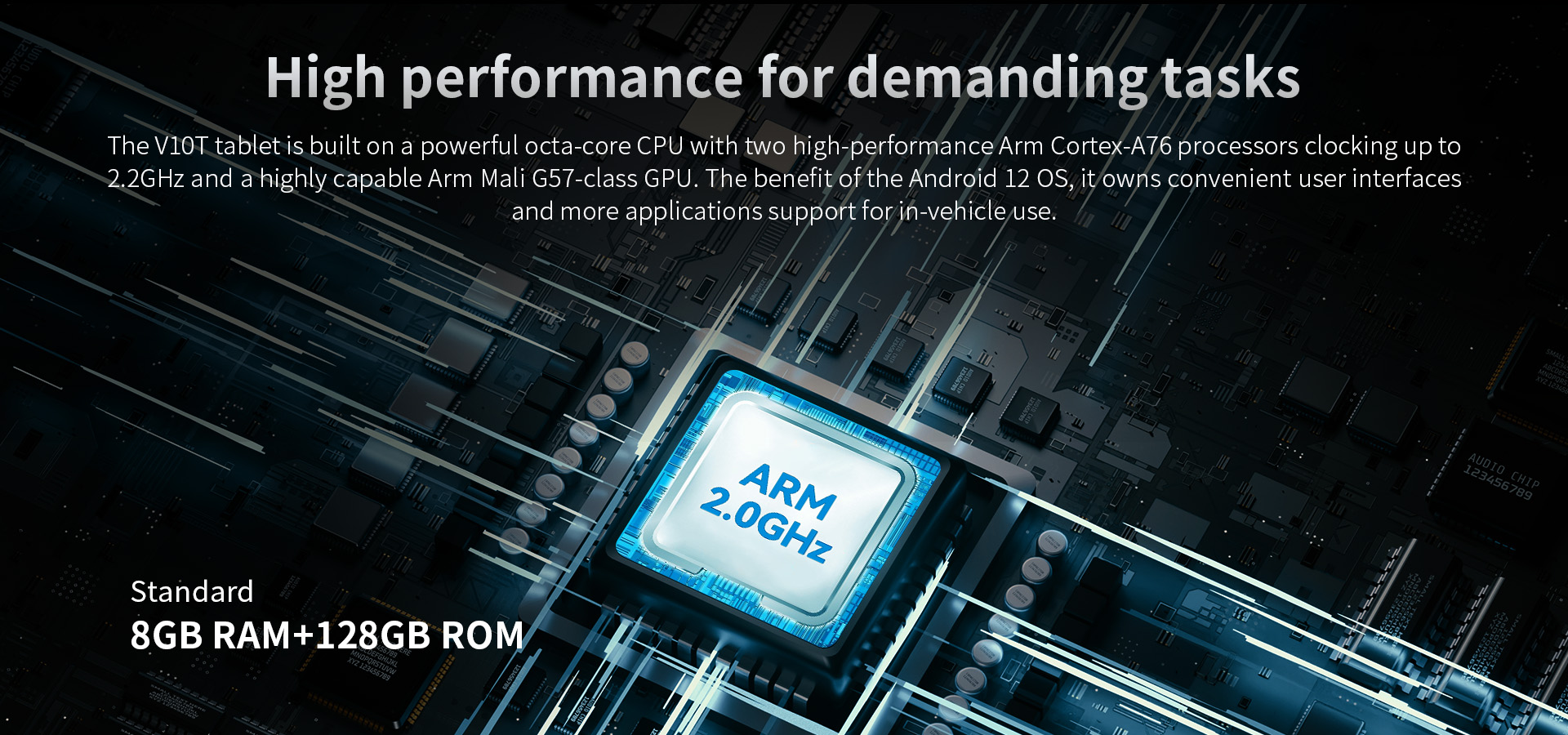 V10T Vehicle PC Octa-core CPU Arm Mali G57 GPU Performance