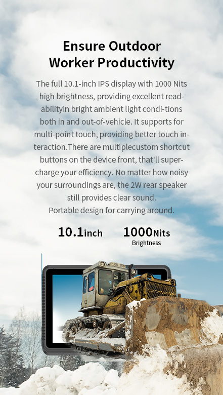 EM-V10J 10.1-inch IPS 1000 Nits Vehicle Display