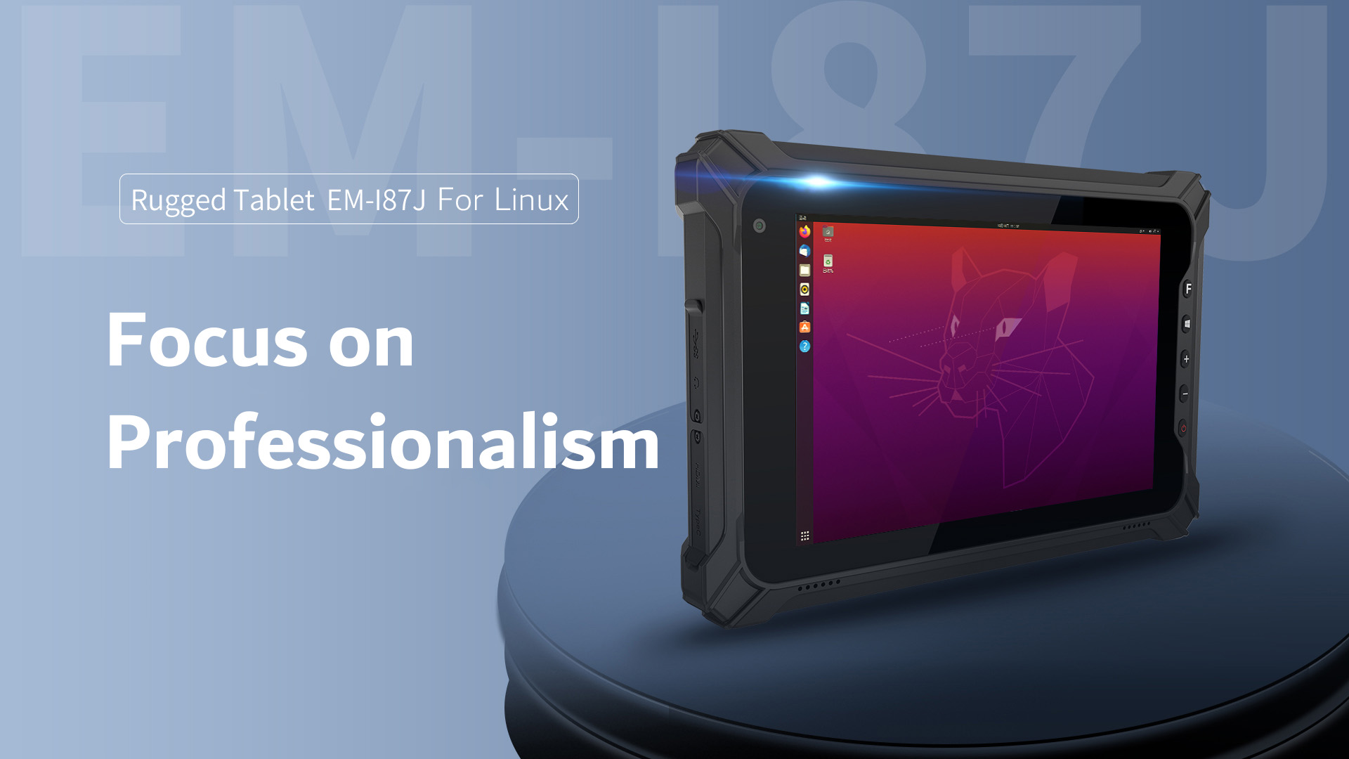 EM-I87J Linux Rugged Tablet PC 8-inch Industrial Workstation