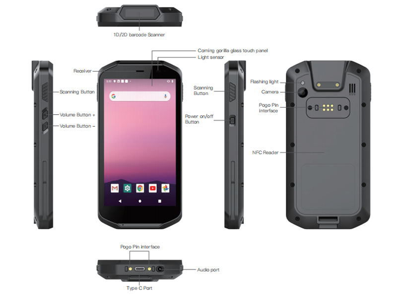 5'' Android: EM-Q51 Rugged Handheld