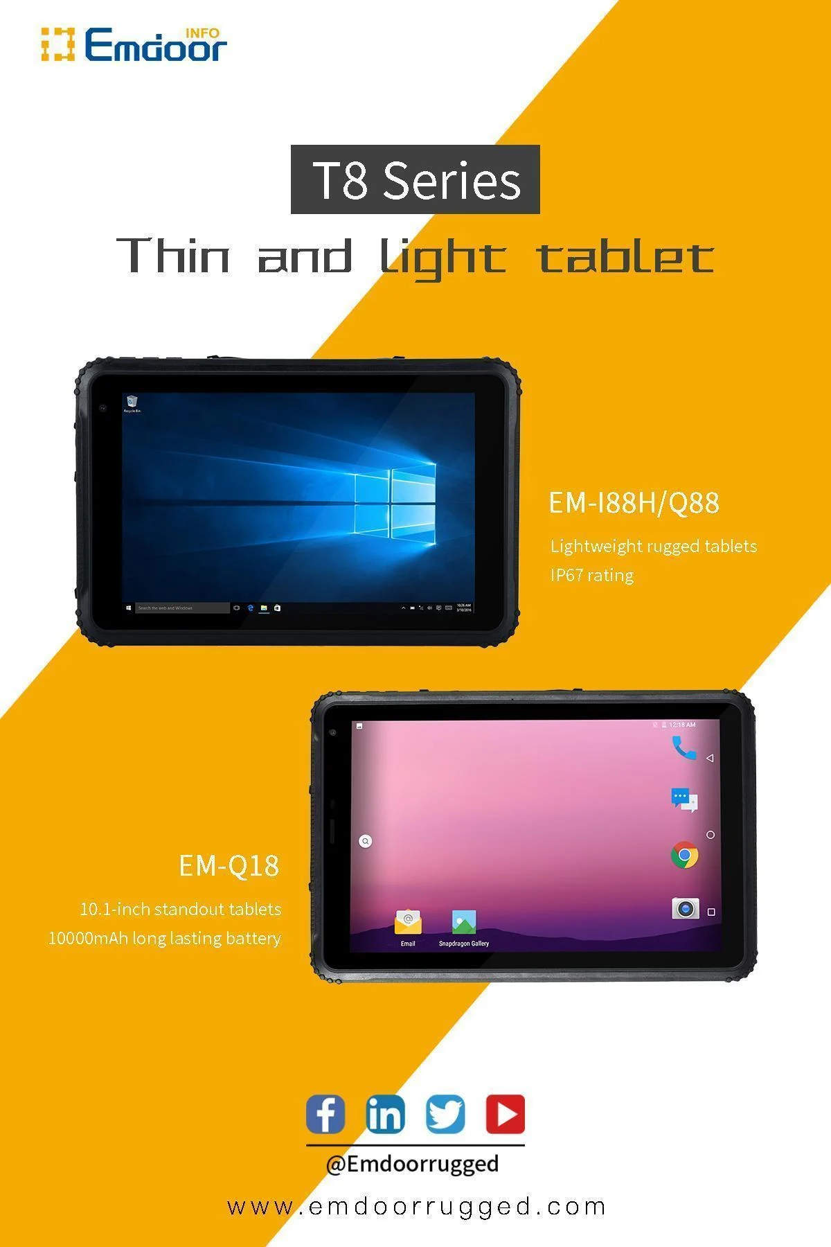 Tablet PC - EM-I10A - Emdoor Information Co., Ltd. - Windows 10 / Windows  11 / 10.1