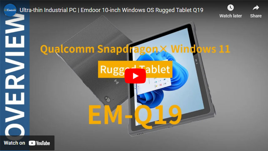 Ultra-thin Industrial PC | Emdoor 10-inch Windows OS Rugged Tablet Q19