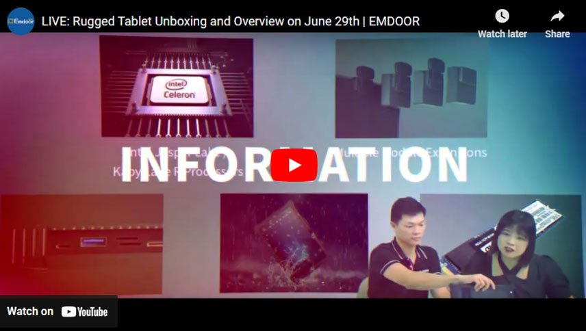 LIVE: Rugged Tablet Unboxing and Overview on June 29th | EMDOOR