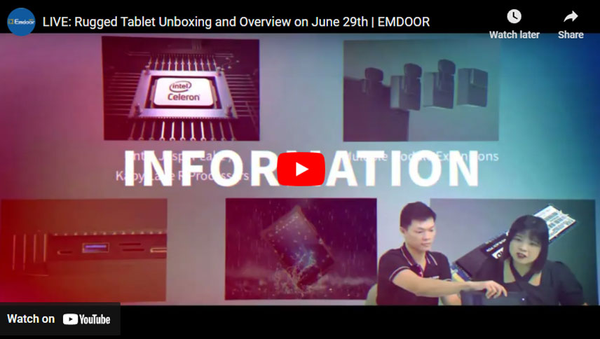 LIVE: Rugged Tablet Unboxing and Overview on June 29th | EMDOOR