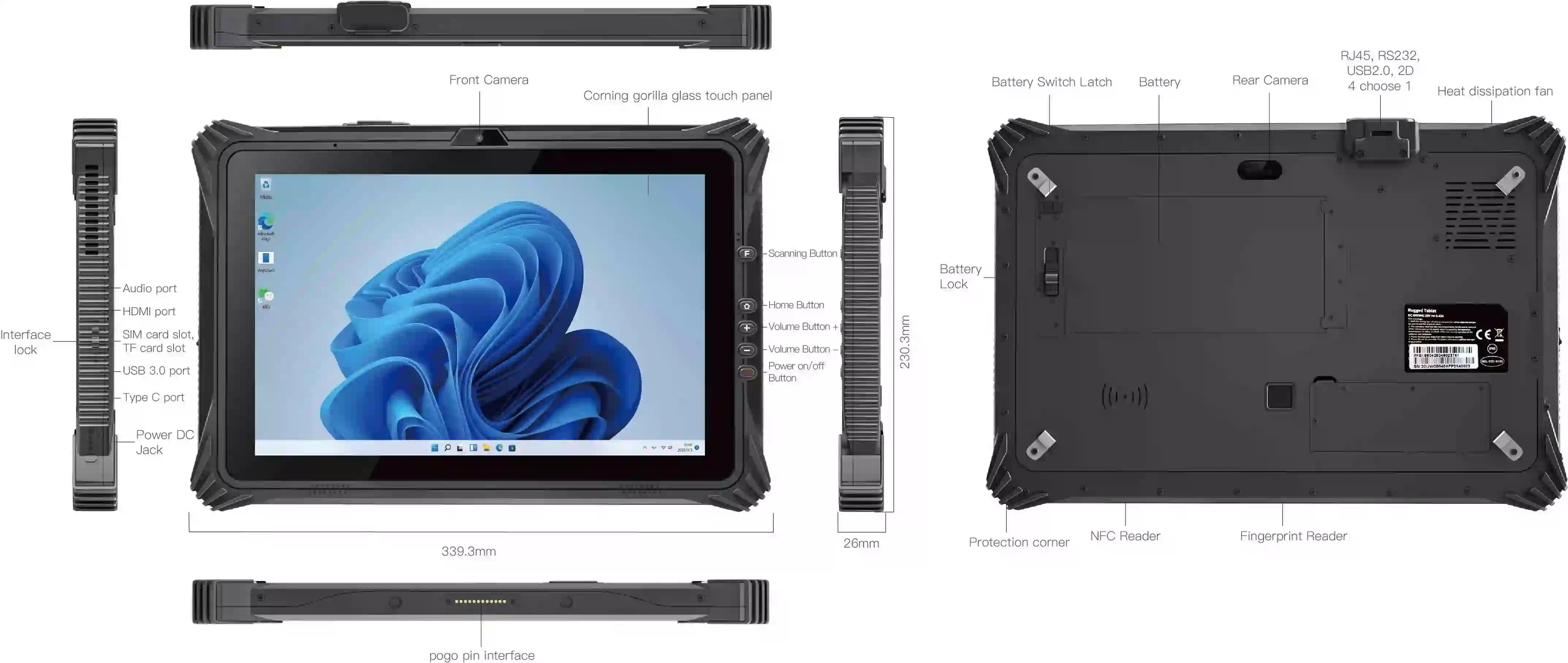 Tablette windows 11 tactile 10,1 pouces cpu intel ram 4 go rom 64 go + sd  128go yonis - Conforama