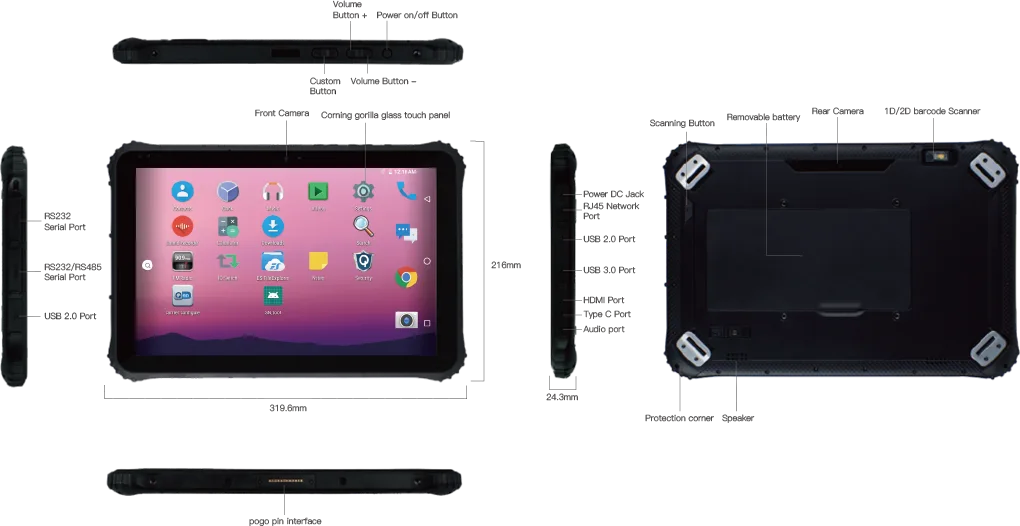 Rugged Android Tablet PC
