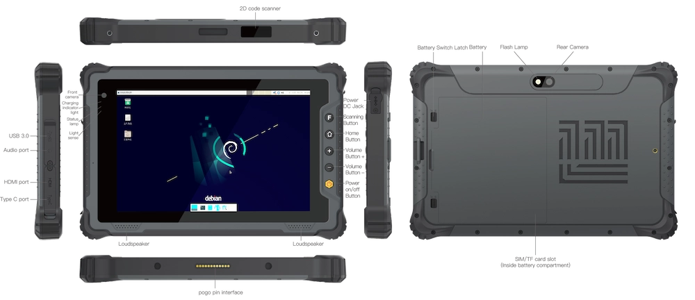 EM-R88 Rugged Tablet PC